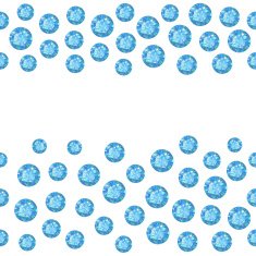 Seamless scattered zircons (gems rhinestones) isolated on white N2