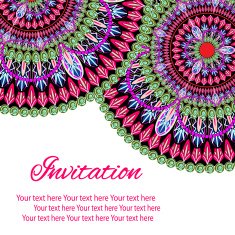 invitation mandala card N25