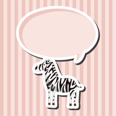 animal zebra cartoon theme elements N6