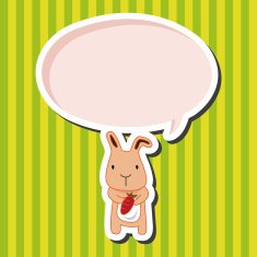 animal rabbit cartoon theme elements N29
