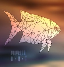 Abstract polygonal fish