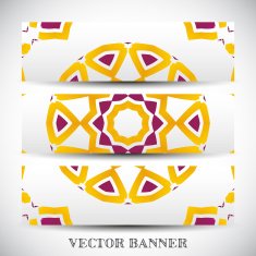 Set of abstract vector banners N4