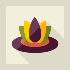 Flat modern design with shadow lotus flower N2