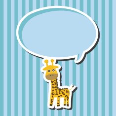 animal giraffe cartoon theme elements N13