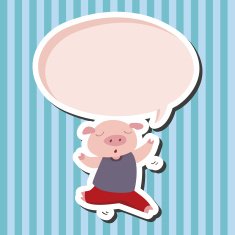 animal pig cartoon theme elements N18