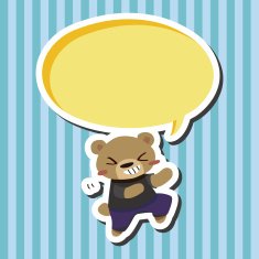 animal bear cartoon theme elements N16