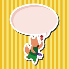 animal fox cartoon theme elements N7