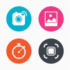 Photo camera icon Autofocus zone and Landscape N3