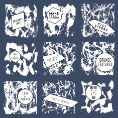 Abstract set of blobs splash labels N29