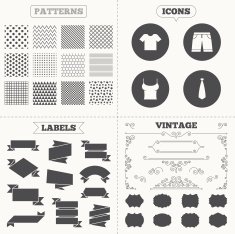 Clothes signs T-shirt and pants with shorts N32