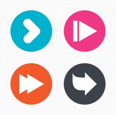 Arrow icons Next navigation signs symbols N4