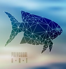 Abstract polygonal fish N5