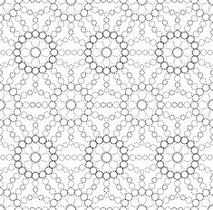 Black and white geometric circle seamless pattern N7