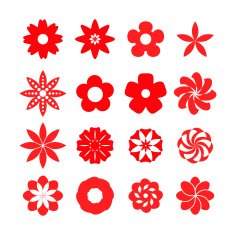 Set of Flower icons N9