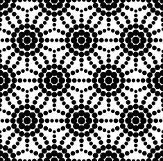 Black and white geometric circle seamless pattern N11