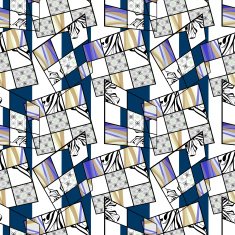 Patchwork seamless retro pattern modern background