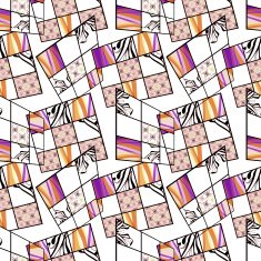 Patchwork seamless retro pattern modern background N2