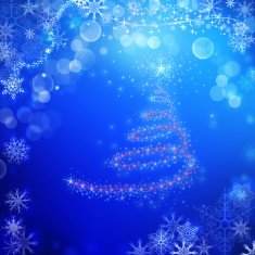 blue magic Christmas background
