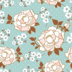 elegant peony seamless floral pattern background