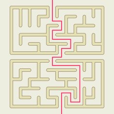 close-up look at square maze N2