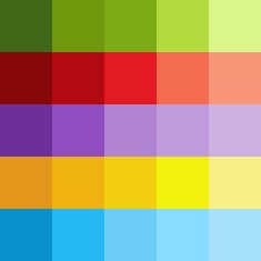 background of colored squares in different shades