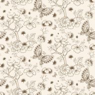 retro seamless floral pattern N4