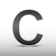 3d speaker grille letter C N2