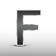 3d speaker grille letter F N2