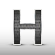 3d speaker grille letter H N2