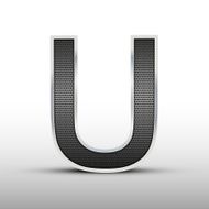 3d speaker grille letter U N2