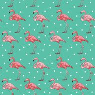 elegant flamingo seamless pattern