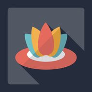 Flat modern design with shadow lotus flower N3