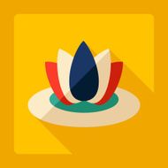 Flat modern design with shadow lotus flower N4