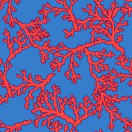 seamless colourful sea coral pattern in elegant pretentious styl