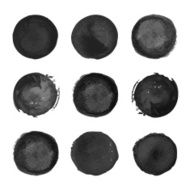 Black watercolor round stains