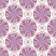 Abstract seamless pattern with striped circles