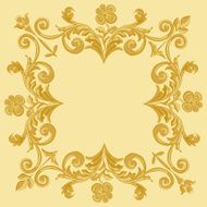 Ornament floral pattern vintage frame