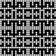 Geometric black and white square seamless pattern illustration N4