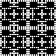 Geometric black and white square seamless pattern illustration N12