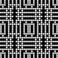 Geometric black and white square seamless pattern illustration N20