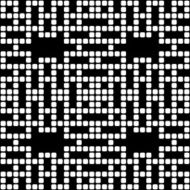 Geometric black and white square seamless pattern illustration N24