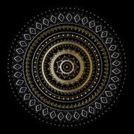 Vintage Gold mandala N6