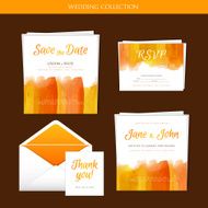 Wedding collection with watercolor