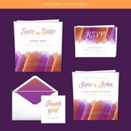 Wedding collection with watercolor N2