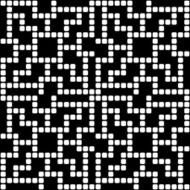 Geometric black and white square seamless pattern illustration N25