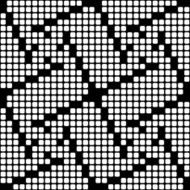 Geometric black and white square seamless pattern illustration N33