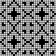 Geometric black and white square seamless pattern illustration N34