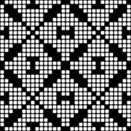 Geometric black and white square seamless pattern illustration N35