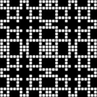 Geometric black and white square seamless pattern illustration N37