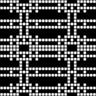 Geometric black and white square seamless pattern illustration N38